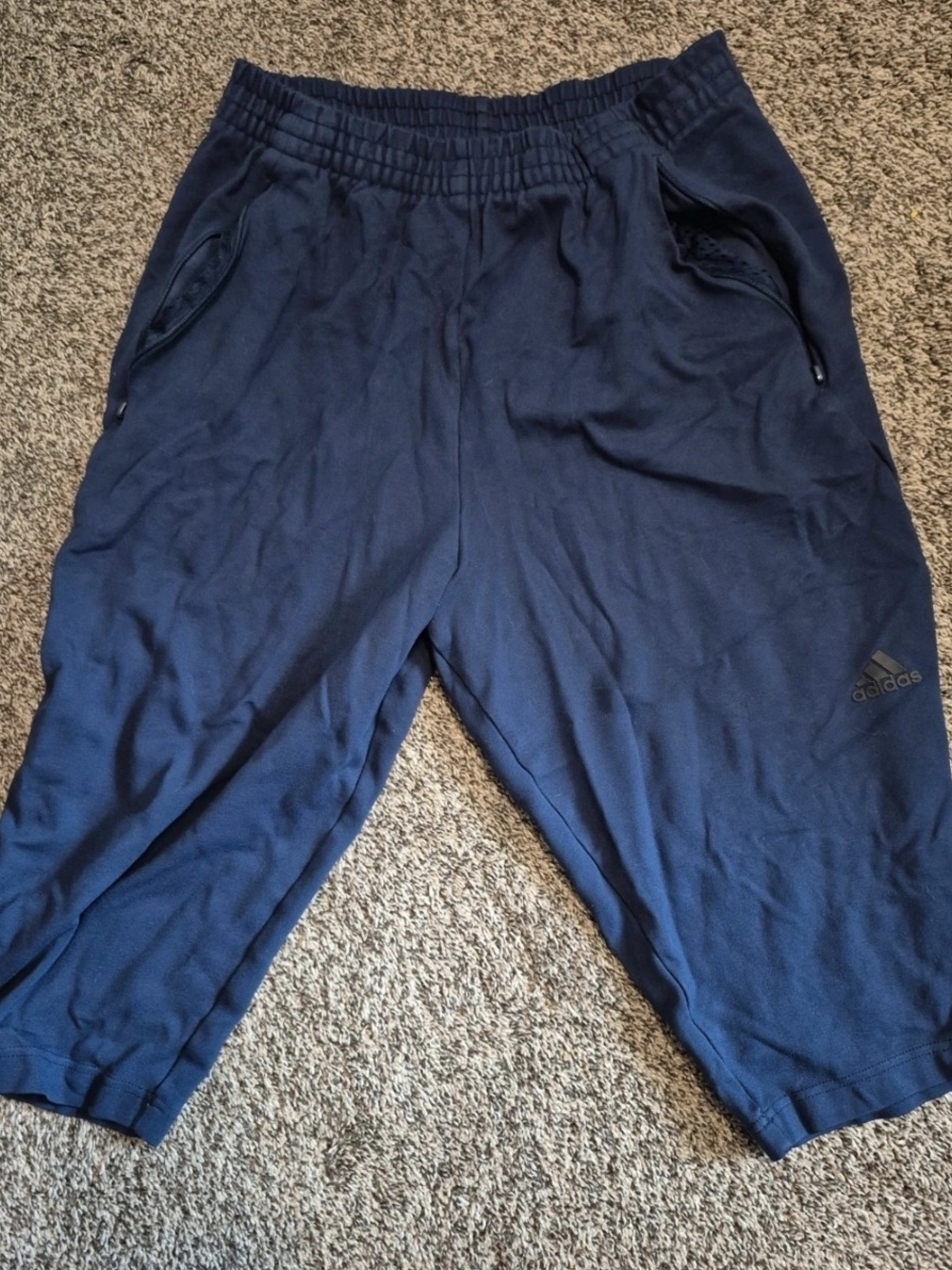 adidas Men's Navy Blue Jogger Sweatpants